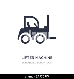 lifter machine icon on white background. Simple element illustration from Buildings concept. lifter machine icon symbol design. Stock Vector