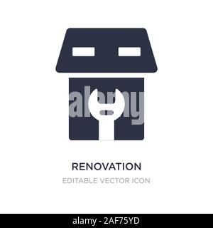 renovation icon on white background. Simple element illustration from Buildings concept. renovation icon symbol design. Stock Vector