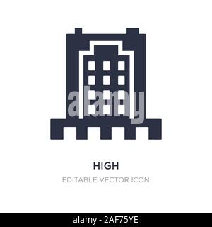 high icon on white background. Simple element illustration from Buildings concept. high icon symbol design. Stock Vector