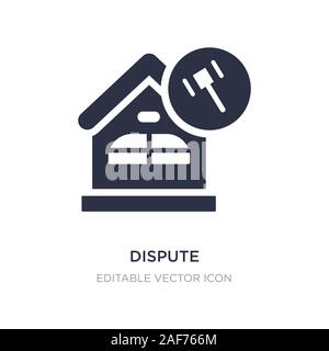 dispute icon on white background. Simple element illustration from Buildings concept. dispute icon symbol design. Stock Vector