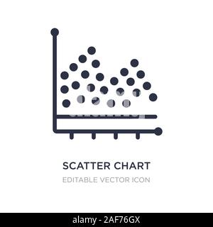 scatter chart icon on white background. Simple element illustration from Business concept. scatter chart icon symbol design. Stock Vector