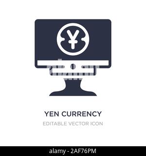 yen currency icon on white background. Simple element illustration from Business concept. yen currency icon symbol design. Stock Vector