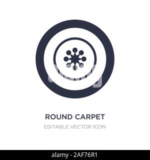 round carpet icon on white background. Simple element illustration from Cinema concept. round carpet icon symbol design. Stock Vector