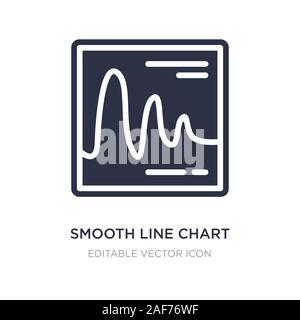 smooth line chart icon on white background. Simple element illustration from Business concept. smooth line chart icon symbol design. Stock Vector