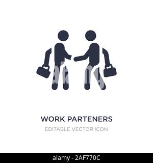 work parteners icon on white background. Simple element illustration from Business concept. work parteners icon symbol design. Stock Vector
