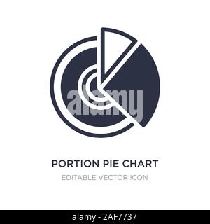 portion pie chart icon on white background. Simple element illustration from Business concept. portion pie chart icon symbol design. Stock Vector