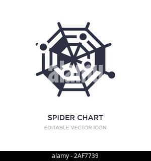 spider chart icon on white background. Simple element illustration from Business concept. spider chart icon symbol design. Stock Vector