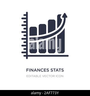 finances stats bars graphic with up arrow icon on white background. Simple element illustration from Business concept. finances stats bars graphic wit Stock Vector