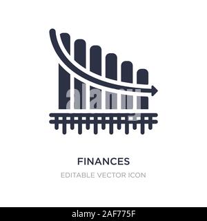 finances statistics descending bars graphic icon on white background. Simple element illustration from Business concept. finances statistics descendin Stock Vector