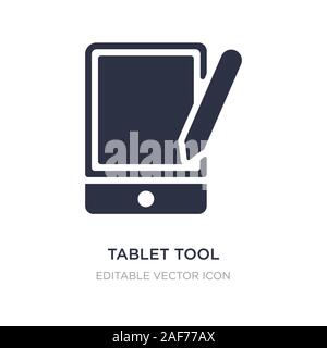 tablet tool icon on white background. Simple element illustration from Computer concept. tablet tool icon symbol design. Stock Vector