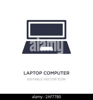 laptop computer screen icon on white background. Simple element illustration from Computer concept. laptop computer screen icon symbol design. Stock Vector