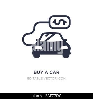 buy a car icon on white background. Simple element illustration from Commerce concept. buy a car icon symbol design. Stock Vector