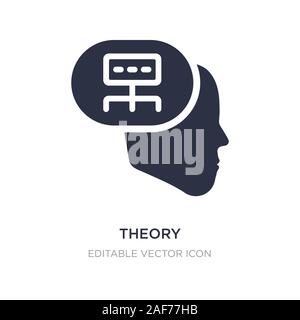 theory icon on white background. Simple element illustration from Communications concept. theory icon symbol design. Stock Vector
