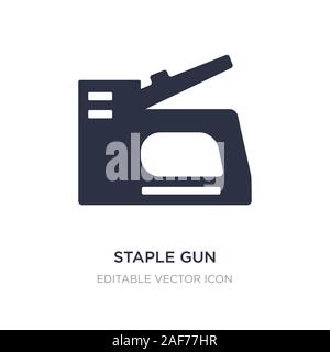 staple gun icon on white background. Simple element illustration from Construction and tools concept. staple gun icon symbol design. Stock Vector