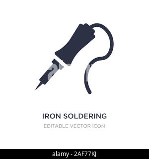 iron soldering icon on white background. Simple element illustration from Construction and tools concept. iron soldering icon symbol design. Stock Vector