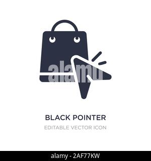 black pointer icon on white background. Simple element illustration from Commerce concept. black pointer icon symbol design. Stock Vector