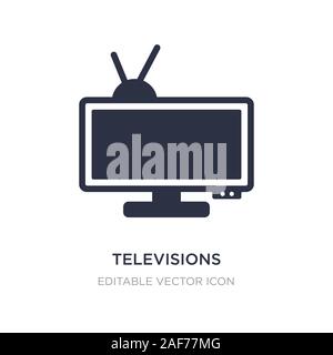 televisions icon on white background. Simple element illustration from Computer concept. televisions icon symbol design. Stock Vector