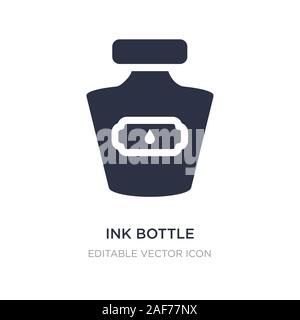 ink bottle icon on white background. Simple element illustration from Communications concept. ink bottle icon symbol design. Stock Vector