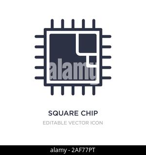 square chip icon on white background. Simple element illustration from Computer concept. square chip icon symbol design. Stock Vector