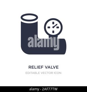 relief valve icon on white background. Simple element illustration from Construction and tools concept. relief valve icon symbol design. Stock Vector