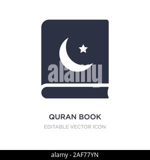 quran book icon on white background. Simple element illustration from Cultures concept. quran book icon symbol design. Stock Vector