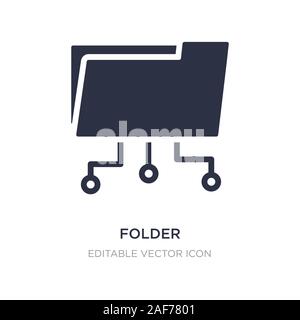 folder connected circuit icon on white background. Simple element illustration from Computer concept. folder connected circuit icon symbol design. Stock Vector
