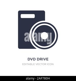 dvd drive icon on white background. Simple element illustration from Computer concept. dvd drive icon symbol design. Stock Vector