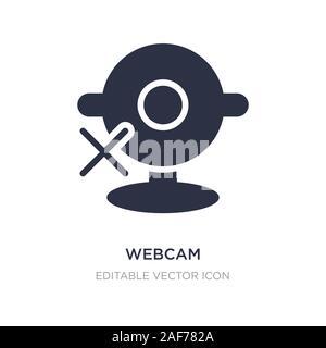 webcam disconnected icon on white background. Simple element illustration from Computer concept. webcam disconnected icon symbol design. Stock Vector