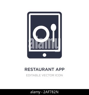 restaurant app icon on white background. Simple element illustration from Computer concept. restaurant app icon symbol design. Stock Vector