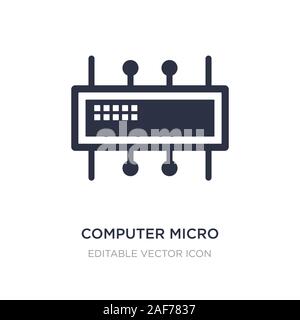 computer micro chip icon on white background. Simple element illustration from Computer concept. computer micro chip icon symbol design. Stock Vector