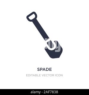 spade icon on white background. Simple element illustration from Construction and tools concept. spade icon symbol design. Stock Vector