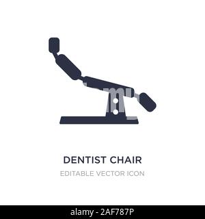 dentist chair icon on white background. Simple element illustration from Dentist concept. dentist chair icon symbol design. Stock Vector