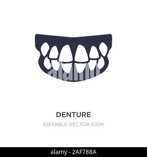 denture icon on white background. Simple element illustration from Dentist concept. denture icon symbol design. Stock Vector