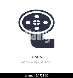 drain icon on white background. Simple element illustration from Construction and tools concept. drain icon symbol design. Stock Vector