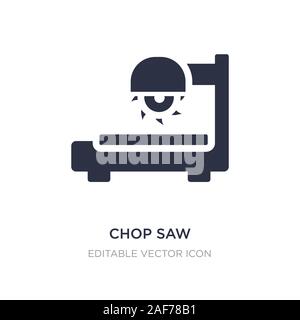 chop saw icon on white background. Simple element illustration from Construction and tools concept. chop saw icon symbol design. Stock Vector