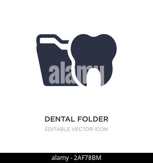dental folder icon on white background. Simple element illustration from Dentist concept. dental folder icon symbol design. Stock Vector