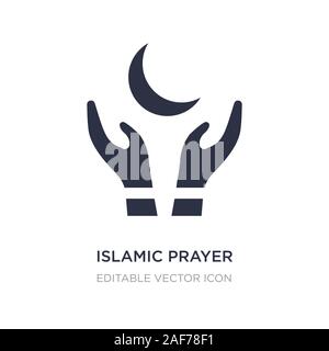 islamic prayer icon on white background. Simple element illustration from Cultures concept. islamic prayer icon symbol design. Stock Vector