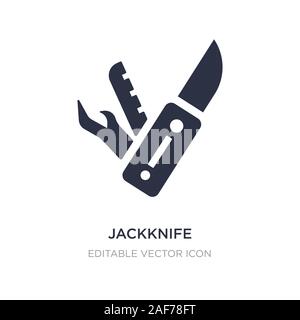 jackknife icon on white background. Simple element illustration from Construction and tools concept. jackknife icon symbol design. Stock Vector