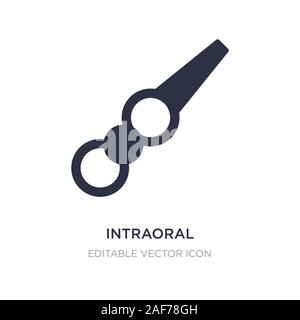 intraoral icon on white background. Simple element illustration from Dentist concept. intraoral icon symbol design. Stock Vector