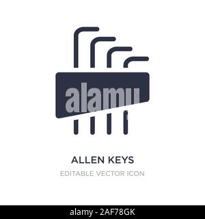 allen keys icon on white background. Simple element illustration from Construction and tools concept. allen keys icon symbol design. Stock Vector