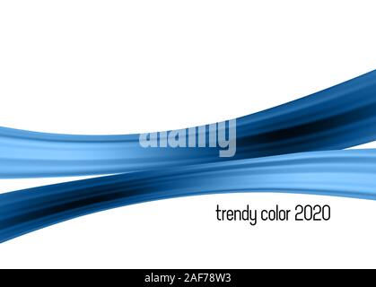 Classic Blue Color. Fashion color. Abstract flow form Stock Vector