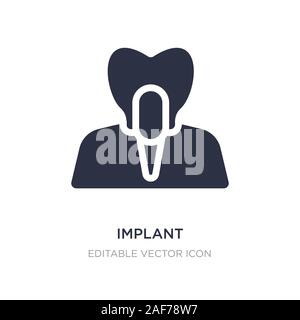implant icon on white background. Simple element illustration from Dentist concept. implant icon symbol design. Stock Vector