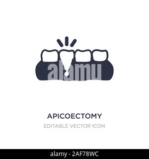 apicoectomy icon on white background. Simple element illustration from Dentist concept. apicoectomy icon symbol design. Stock Vector
