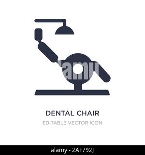 dental chair icon on white background. Simple element illustration from Dentist concept. dental chair icon symbol design. Stock Vector