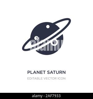 planet saturn icon on white background. Simple element illustration from Education concept. planet saturn icon symbol design. Stock Vector
