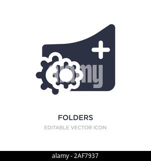 folders icon on white background. Simple element illustration from Edit tools concept. folders icon symbol design. Stock Vector
