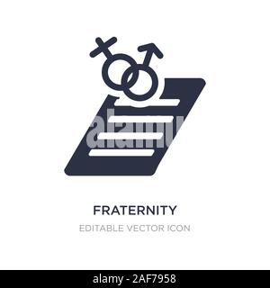 fraternity icon on white background. Simple element illustration from Education concept. fraternity icon symbol design. Stock Vector