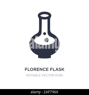 florence flask icon on white background. Simple element illustration from Education concept. florence flask icon symbol design. Stock Vector