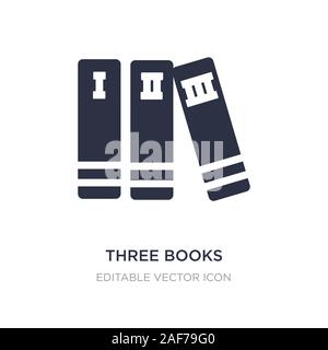 three books icon on white background. Simple element illustration from Education concept. three books icon symbol design. Stock Vector