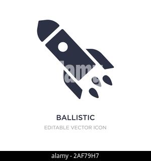 ballistic icon on white background. Simple element illustration from Education concept. ballistic icon symbol design. Stock Vector